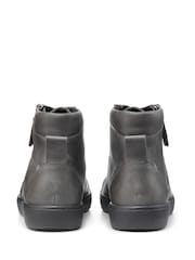 Hotter Grey Regular Fit Hotter Rapid Black Lace-Up/Zip Boots - Image 3 of 4