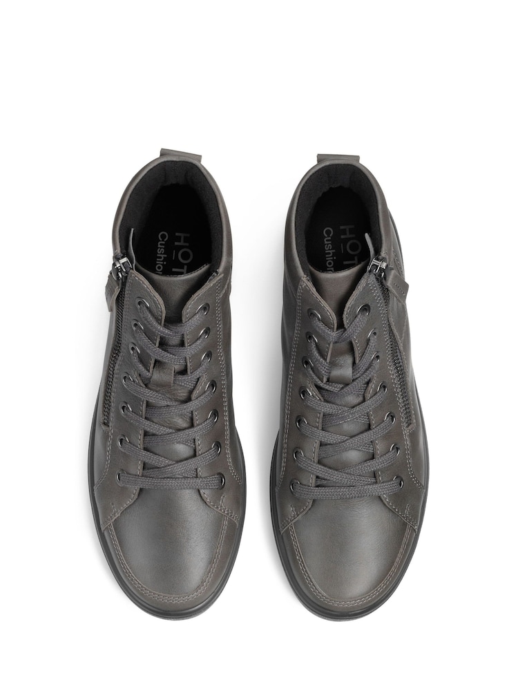 Hotter Grey Regular Fit Hotter Rapid Black Lace-Up/Zip Boots - Image 4 of 4