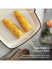 Barbary & Oak Cream 26cm Foundry Cast Iron Grill Pan - Image 2 of 8