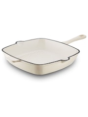 Barbary & Oak Cream 26cm Foundry Cast Iron Grill Pan - Image 6 of 8