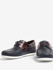 Barbour® Navy Blue Wake Boat Shoes - Image 3 of 5