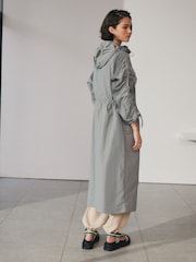 Grey Longline Shower Resistant Raincoat - Image 4 of 8