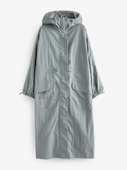 Grey Longline Shower Resistant Raincoat - Image 6 of 8