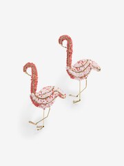 Nina Campbell Pink Hand Beaded Flamingo Napkin Rings - Image 3 of 4