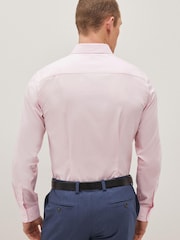 Pink Slim Fit Single Cuff Cotton Shirt - Image 2 of 6