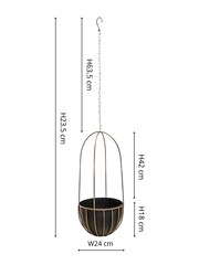 Ivyline Copper Garden Indoor Kensington Hanging Planter - Image 2 of 4