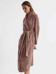 Reiss Mink Georgi Fluffy Bath Robe - Image 1 of 7