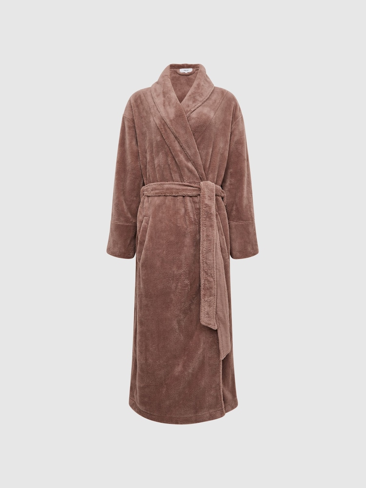 Reiss Mink Georgi Fluffy Bath Robe - Image 2 of 7