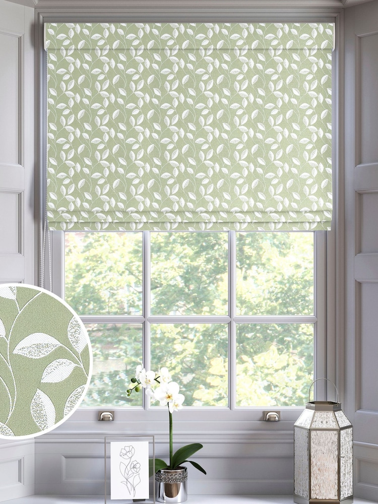 Green Mallix Made To Measure Roman Blinds - Image 1 of 6