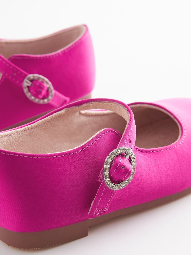 Hot Pink Standard Fit (F) Bridesmaid Collection Mary Jane Occasion Shoes - Image 5 of 5
