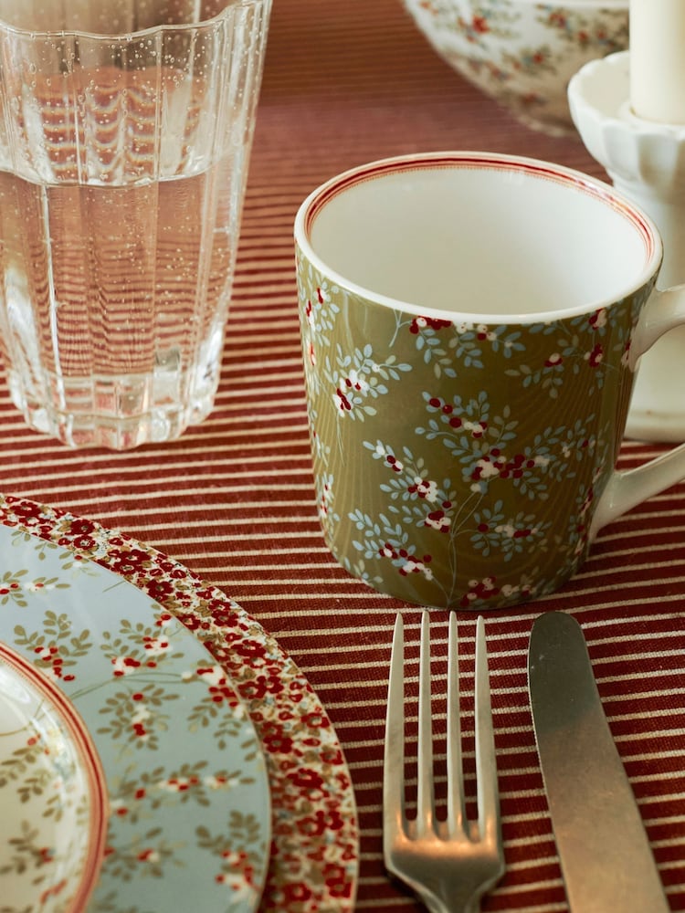 Laura Ashley Set of 4 Green Stockbridge Green Mugs - Image 3 of 3