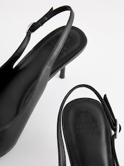 Black Forever Comfort Bow Slingback Heels - Image 7 of 7