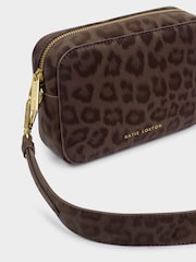 Katie Loxton Brown Suede Leopard Print Avery Leopard Small Cross-Body Bag - Image 2 of 4