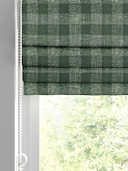 Laura Ashley Green Gingham Made To Measure Roman Blinds - Image 2 of 6