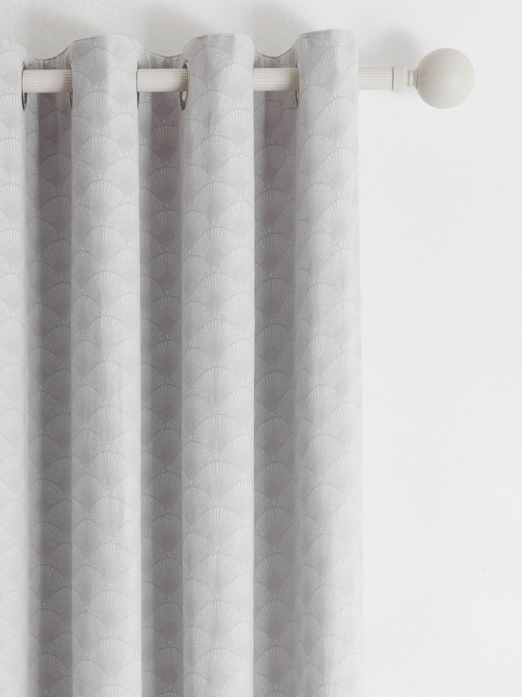 D&D Silver Tiffany Eyelet Curtains - Image 2 of 3