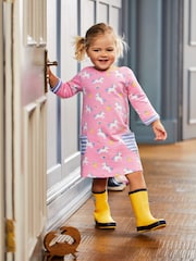 Желтый - JoJo Maman Bébé Contrast Trim Lined Wellies - Image 3 of 3