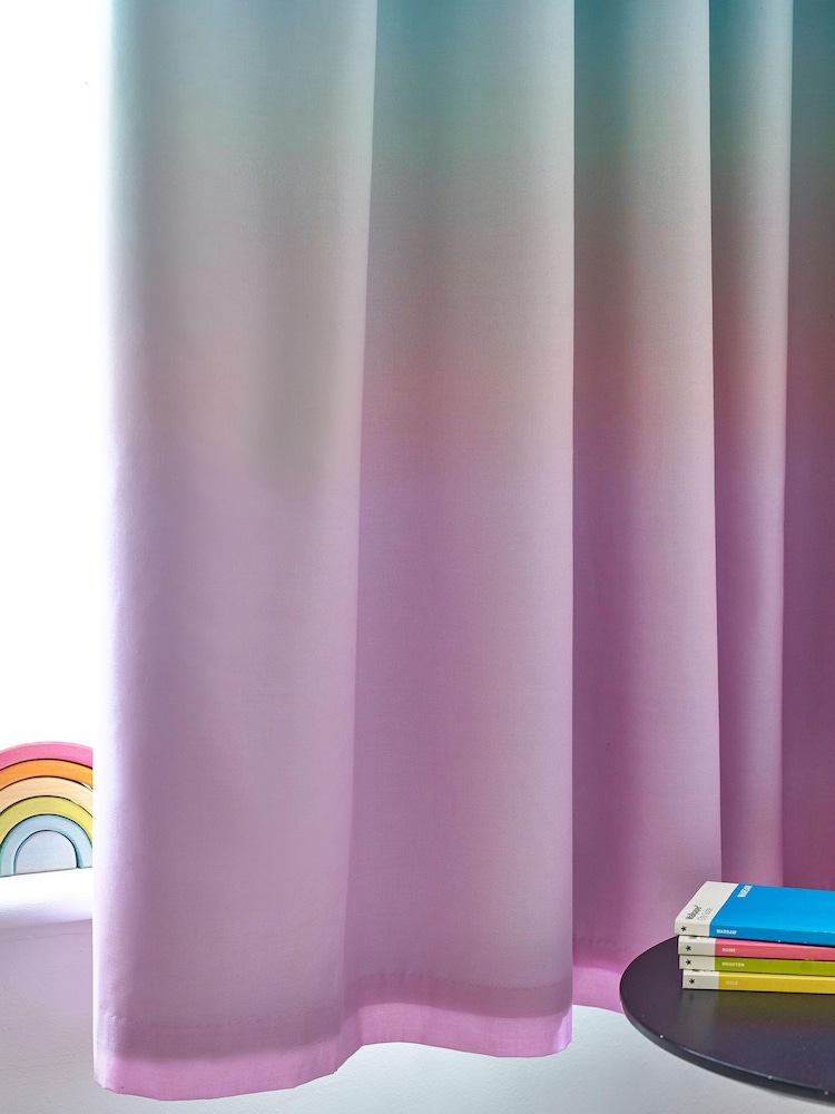 Rainbow Ombre Pencil Pleat Blackout Curtains - Image 4 of 5