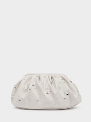 Katie Loxton White Paloma Studded Clutch Bag - Image 6 of 8