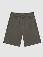 Reiss Olive Henry Drawstring Jersey Shorts - Image 2 of 6
