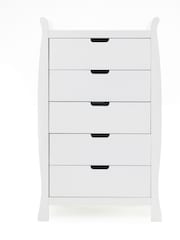 Obaby White Stamford Sleigh Tall Chest of Drawers - Image 2 of 3