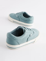 Mineral Blue Elastic Lace Up Shoes - Image 3 of 6