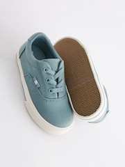 Mineral Blue Elastic Lace Up Shoes - Image 4 of 6