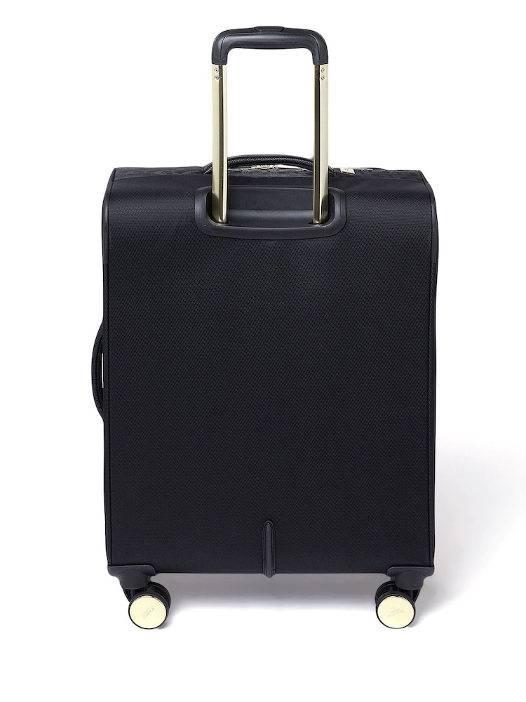Dune London Black Oriel Monogram 66cm Medium Suitcase - Image 2 of 4