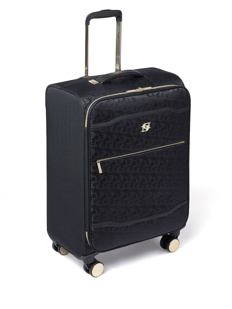 Dune London Black Oriel Monogram 66cm Medium Suitcase - Image 3 of 4