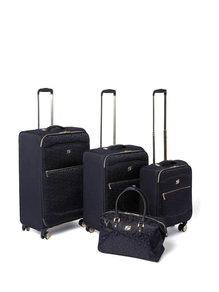 Dune London Black Oriel Monogram 66cm Medium Suitcase - Image 4 of 4