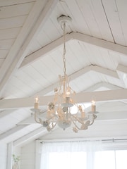 Shabby Chic by Rachel Ashwell® White Rosalina Chandelier Ceiling Light - Image 1 of 6