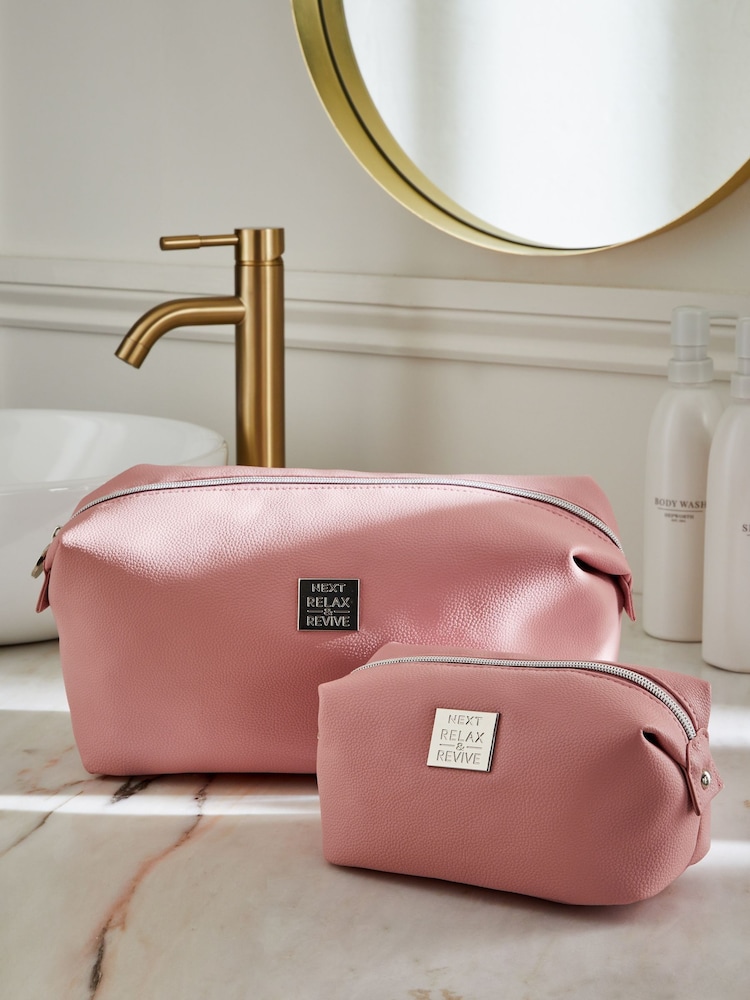 Faux Leather Slouch Make-Up Bag - Image 1 of 10