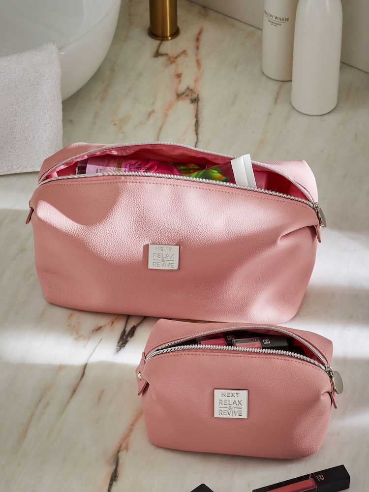 Faux Leather Slouch Make-Up Bag - Image 2 of 10