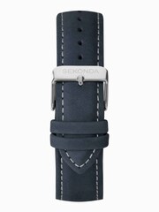 Sekonda Mens Blue Leather Strap Chronograph Watch - Image 2 of 6