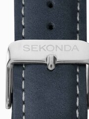 Sekonda Mens Blue Leather Strap Chronograph Watch - Image 5 of 6