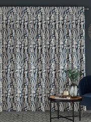 Blue Jarrod Made To Measure 100% Cotton Curtains - Image 2 of 9