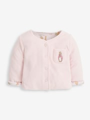 JoJo Maman Bébé Pink 3-Piece Flopsy Bunny Sleepsuit, Jacket & Hat Set - Image 6 of 9