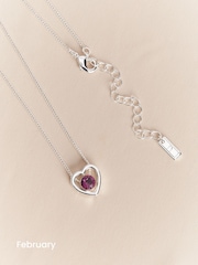 Silver Plated Heart Birthstone Necklace - Image 3 of 13