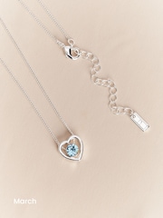 Silver Plated Heart Birthstone Necklace - Image 4 of 13