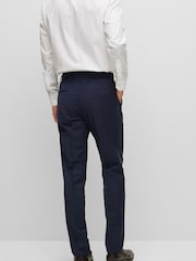 BOSS Blue Slim Fit Suit Trousers - Image 2 of 7