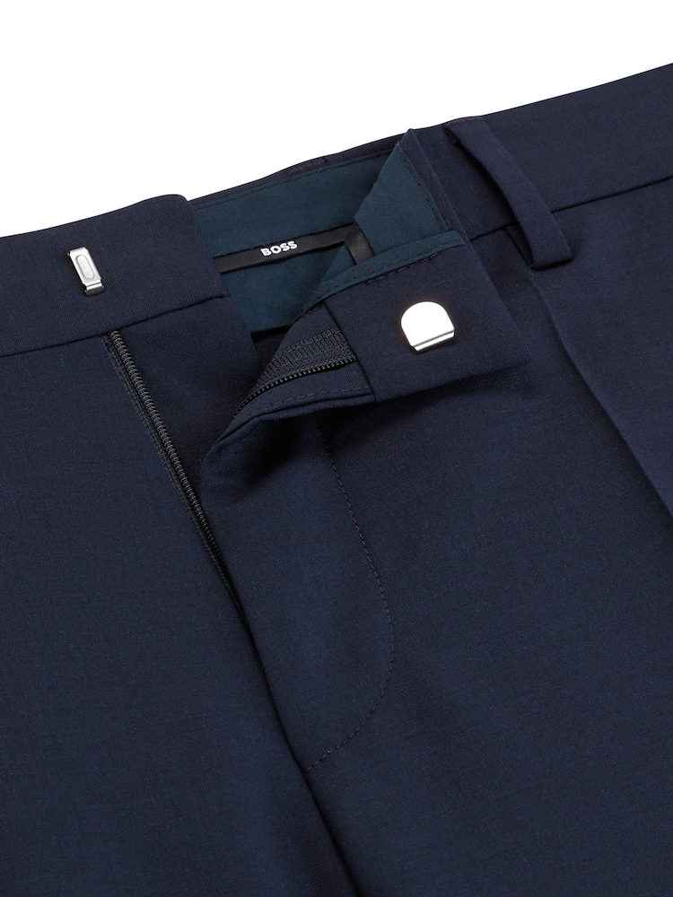 BOSS Blue Slim Fit Suit Trousers - Image 7 of 7