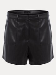 Phase Eight Black Pleather Hadley Shorts - Image 5 of 6