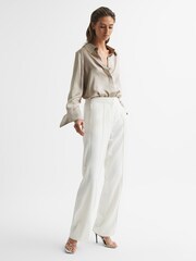 Reiss Champagne Haley Silk Shirt - Image 6 of 6