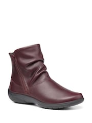 Hotter Burgundy Red Extra Wide Fit Whisper Zip Boots - Image 2 of 4