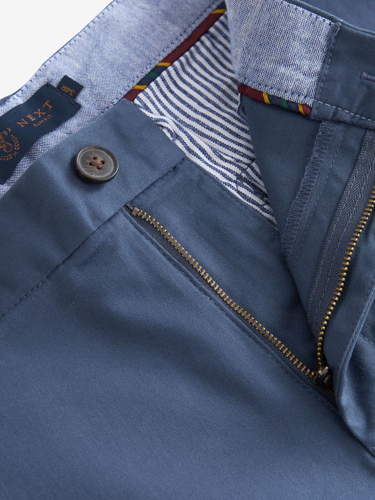 Pierre claire et bleu vintage - Short chino stretch - Image 10 of 12
