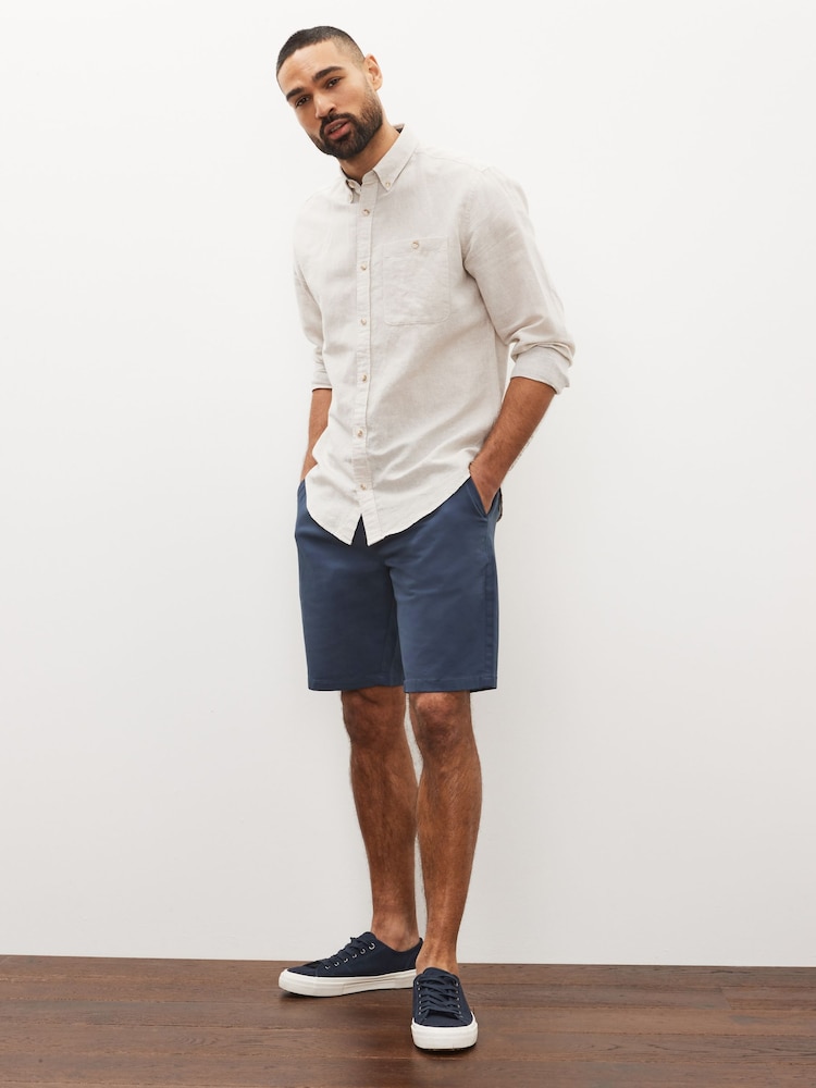 Light Stone & Vintage Blue 2 Pack Stretch Chino Shorts - Image 2 of 12