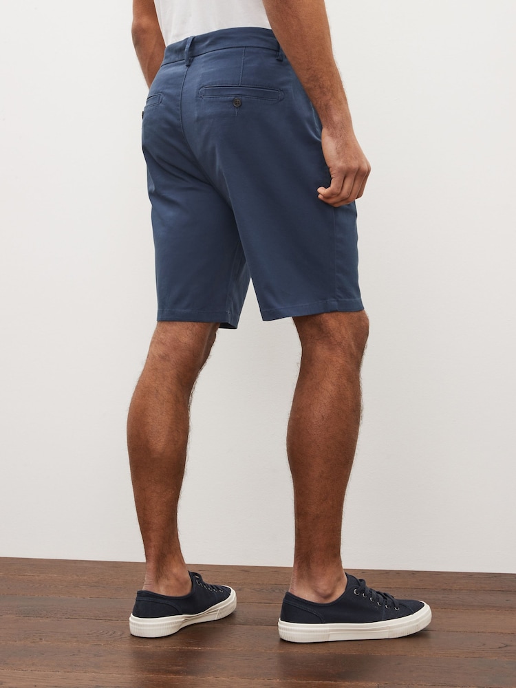 Pierre claire et bleu vintage - Short chino stretch - Image 4 of 12