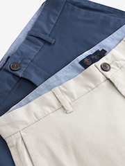 Light Stone & Vintage Blue 2 Pack Stretch Chino Shorts - Image 9 of 12