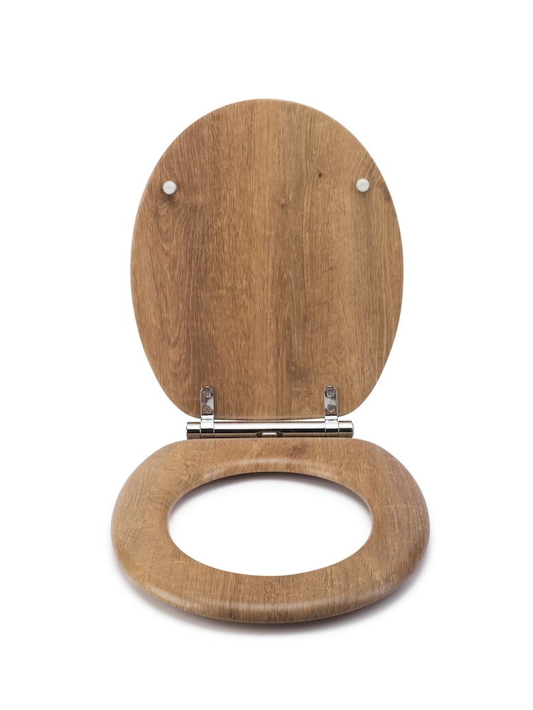 Croydex Ontario Teak Flexi-Fix™ Toilet Seat - Image 2 of 4