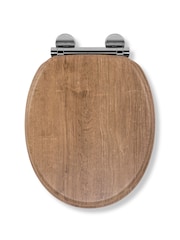 Croydex Ontario Teak Flexi-Fix™ Toilet Seat - Image 3 of 4