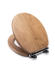Croydex Ontario Teak Flexi-Fix™ Toilet Seat - Image 4 of 4